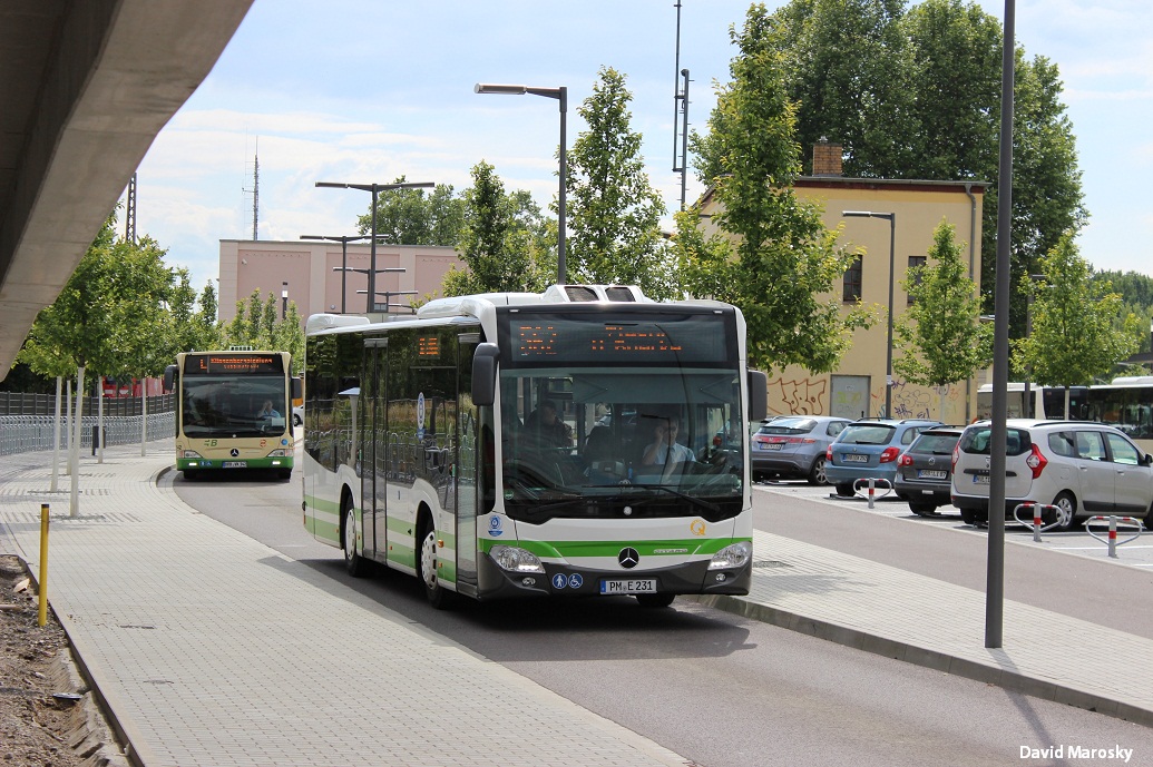 02.07.2014 der Citaro C2K(Ü) der VGBelzig am ZOB in Brandenburg an der Havel. Das Fahrzeug ist auf dem Betriebsteil BRB stationiert. 