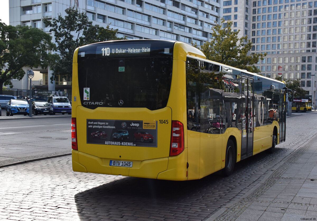 03.10.2020 | Berlin - Zoologischer Garten | BVG | B-V 1045 | Mercedes Benz Citaro II | 