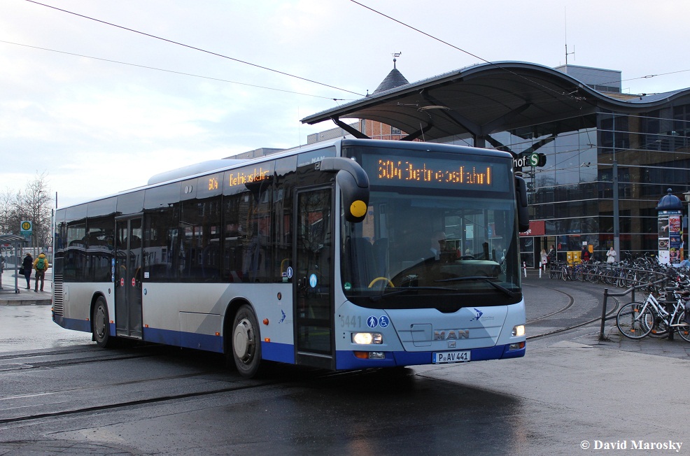 06.02.2014 ein MAN Lion`s City Ü von Havelbus am Potsdamer Hbf.