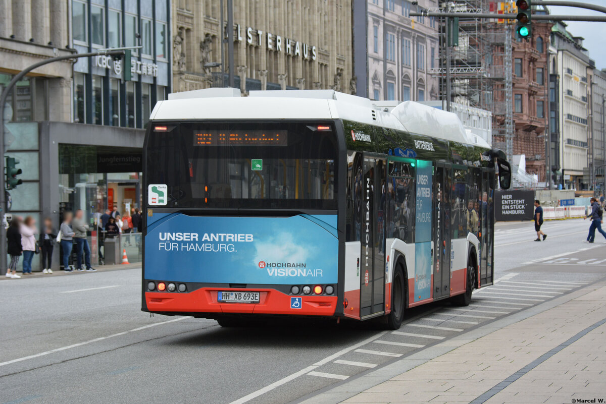 08.06.2019 | Hamburg | Hochbahn | HH-XB 693E | Solaris Urbino 12 electric |