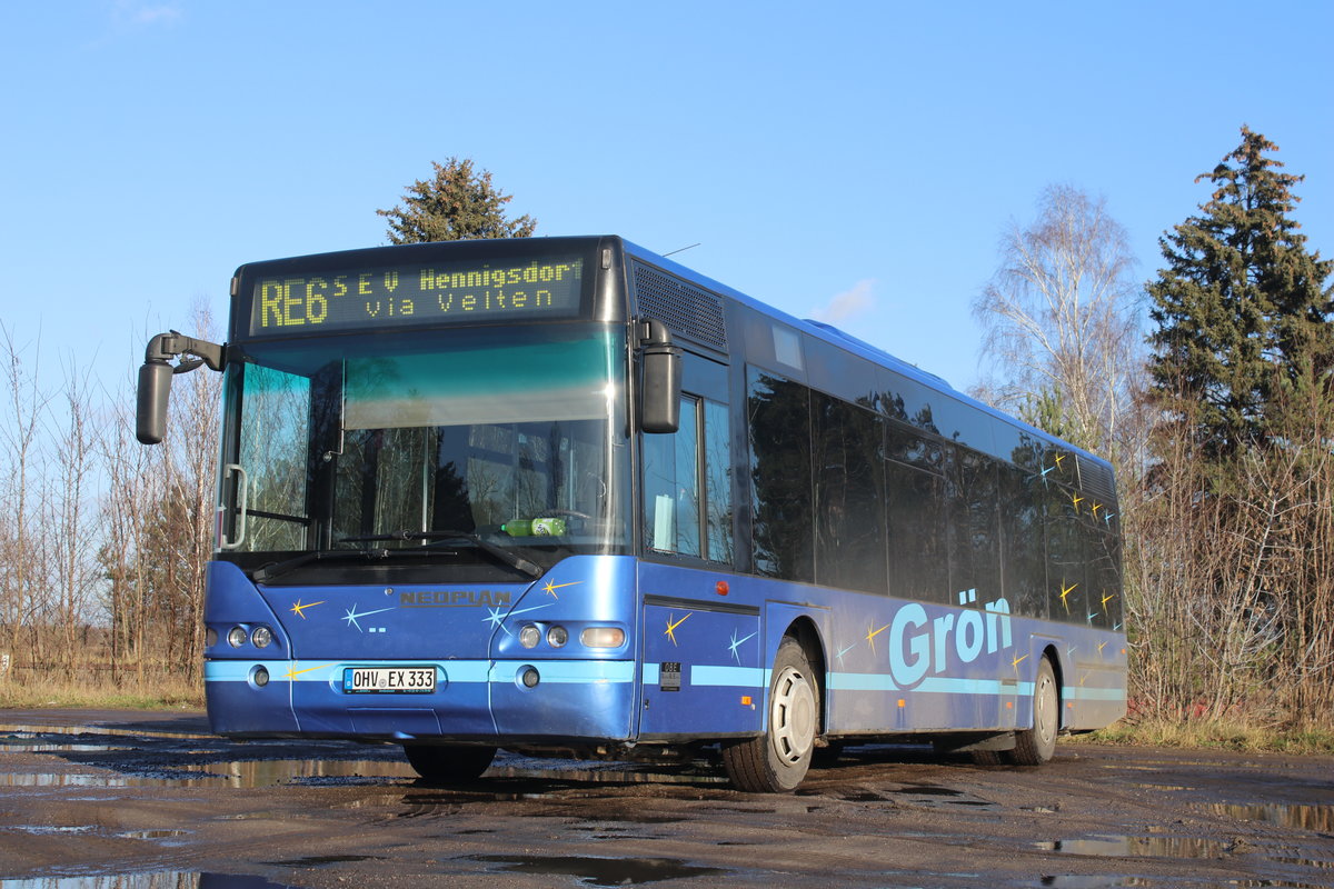 10.01.2010 | Oberhavel Bus Express OHV-EX 333 am Bahnhof in Kremmen auf dem RE6 SEV