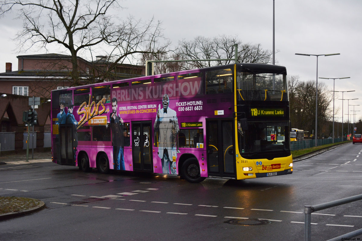 15.03.2019 | Berlin Wannsee | BVG | B-V 3531 | MAN Lion's City DD |