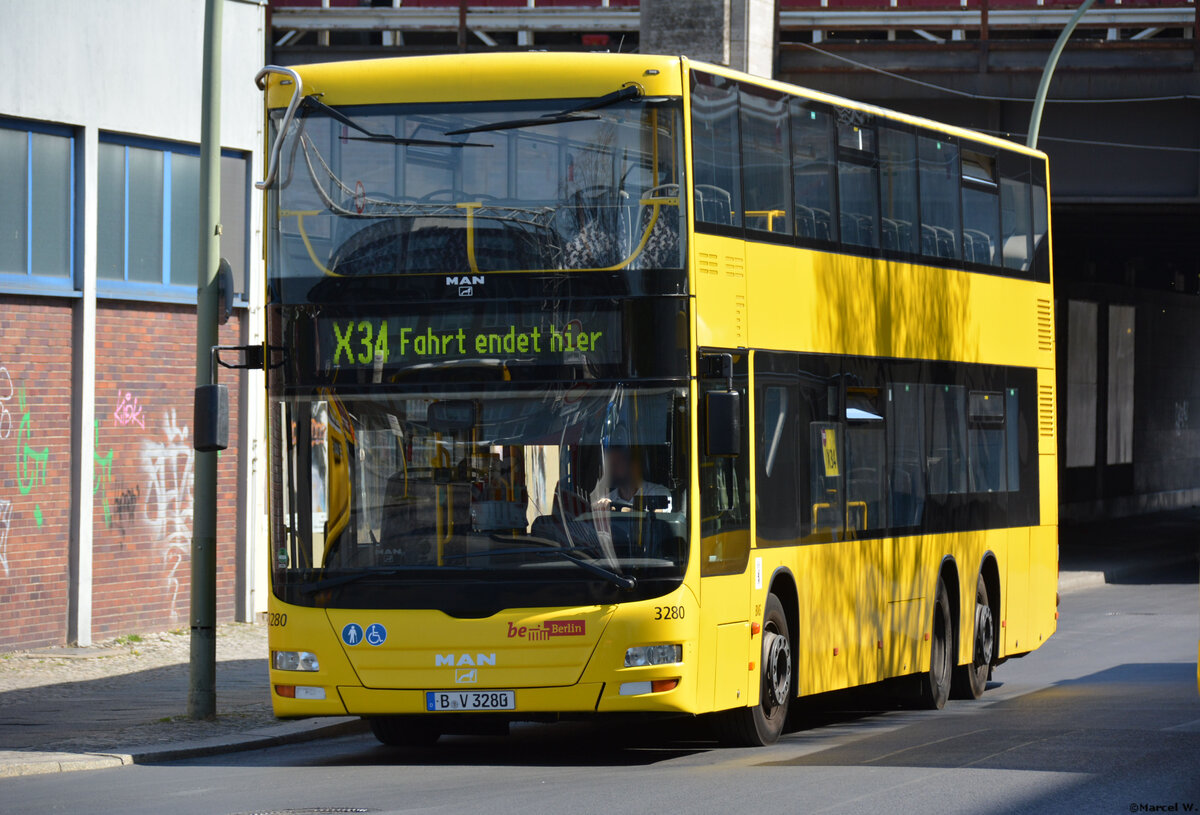 18.04.2019 | Berlin Zoo | BVG | B-V 3280 | MAN Lion's City DD |