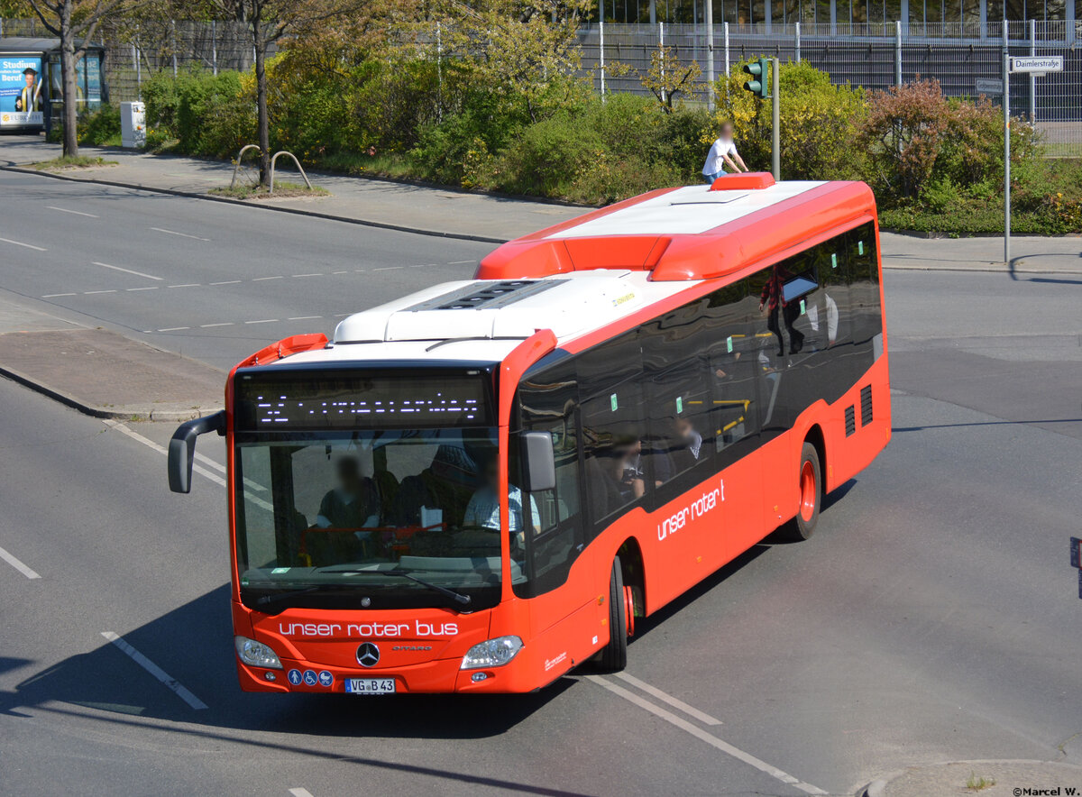 19.04.2019 | Berlin - Marienfelde | URB | VG-B 43 | Mercedes Benz Citaro II LE Ü |