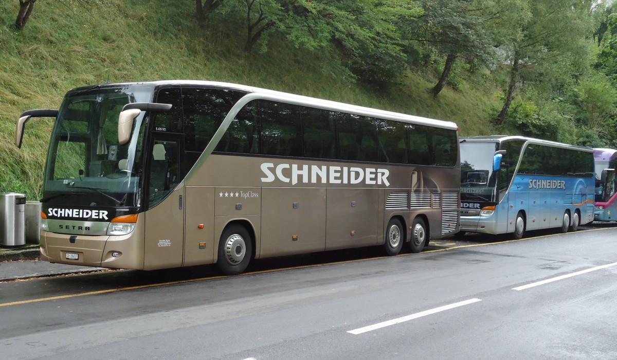 2 Setra 416 HDH, Schneider Reisen, Berne 10.09.2013 