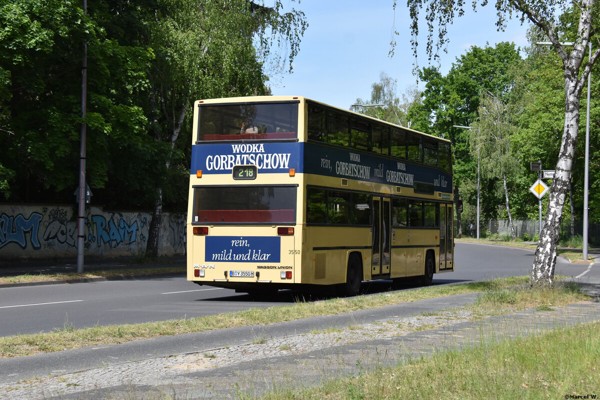 21.05.2020 | Berlin - Wannsee | B-Y 3550H | MAN SD 202 | Traditionsbus GmbH Berlin (ATB) |