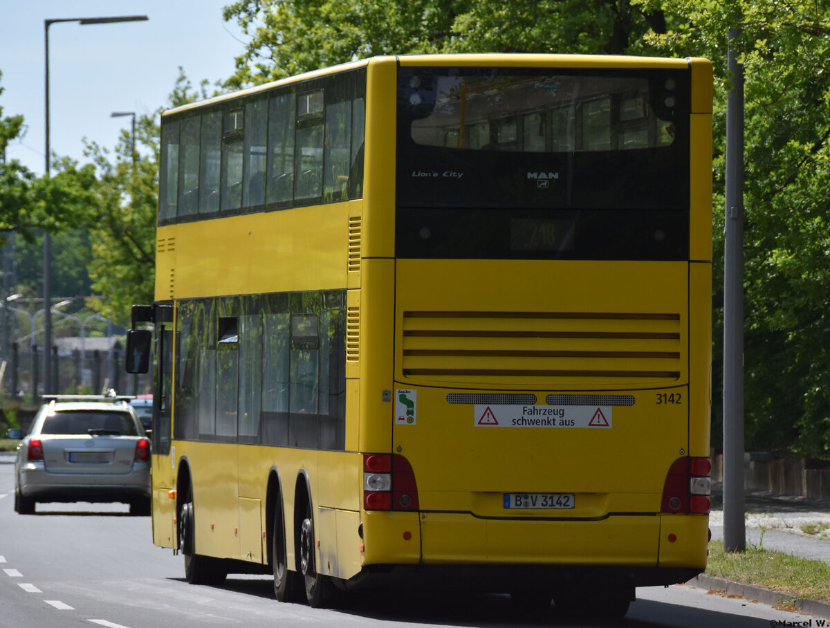 21.05.2020 | Berlin - Wannsee | B-V 3142 | MAN Lion's City DD | BVG |