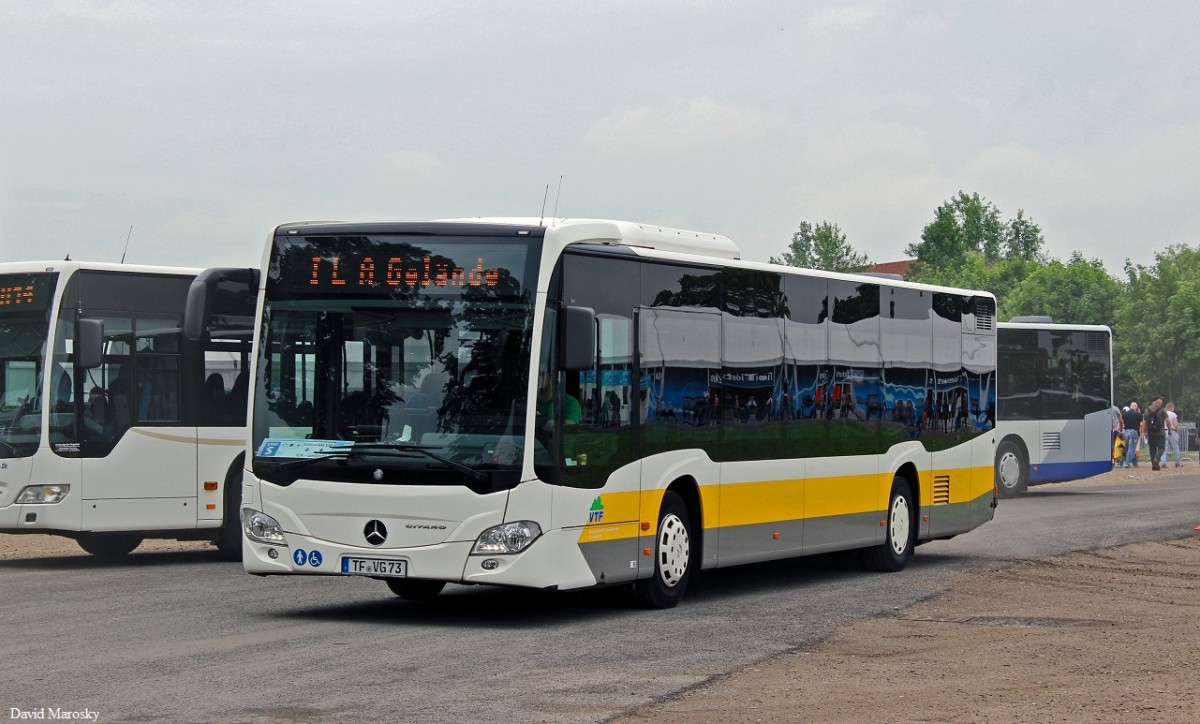 23.05.2015 ein Citaro C2Ü der VTF auf dem ILA-Gelände.