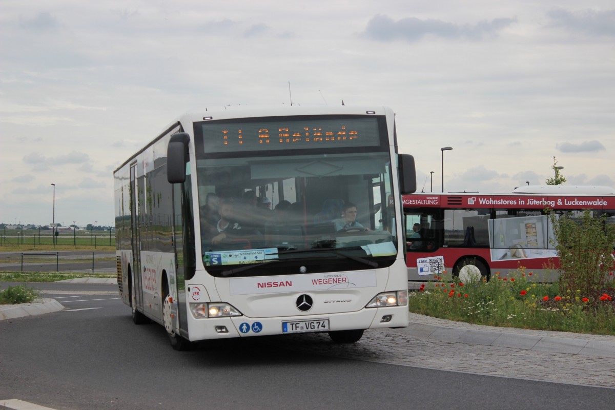 23.05.2015 ein Citaro Ü Facelift verlässt das ILA-Gelände (VTF).