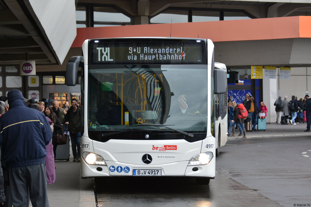 23.12.2018 | Berlin, Flughafen Tegel | Mercedes Benz Citaro II G | BVG | B-V 4917 |