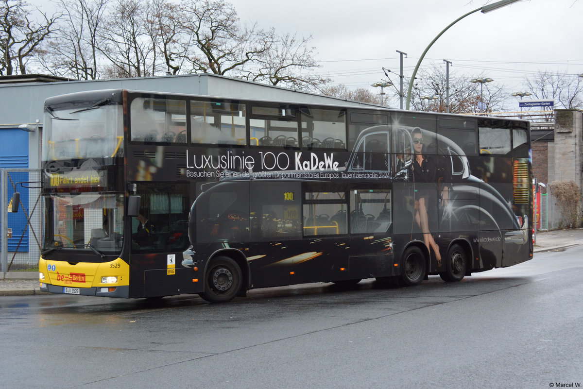 23.12.2018 | Berlin, Zoo | MAN Lion's City DD | BVG | B-V 3529 | 