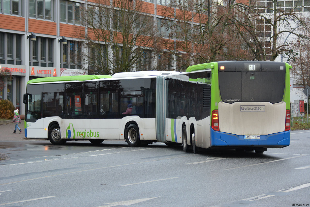 23.12.2018 | Teltow, Warthestraße | Mercedes Benz II CapaCity | regiobus PM | PM-RB 379 |