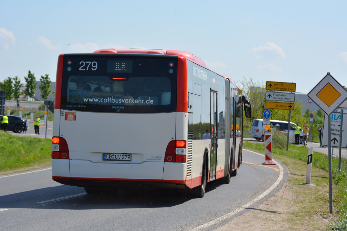 28.04.2018 | Brandenburg - Schönefeld (ILA) | MAN Lion's City G | Cottbusverkehr | CB-CV 279 | 