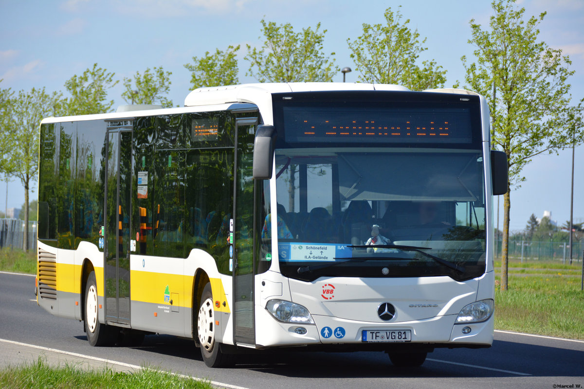 28.04.2018 | Brandenburg - Schönefeld (ILA) | Mercedes Benz Citaro II Ü | Verkehrsgesellschaft Teltow-Fläming mbH | TF-VG 81 |