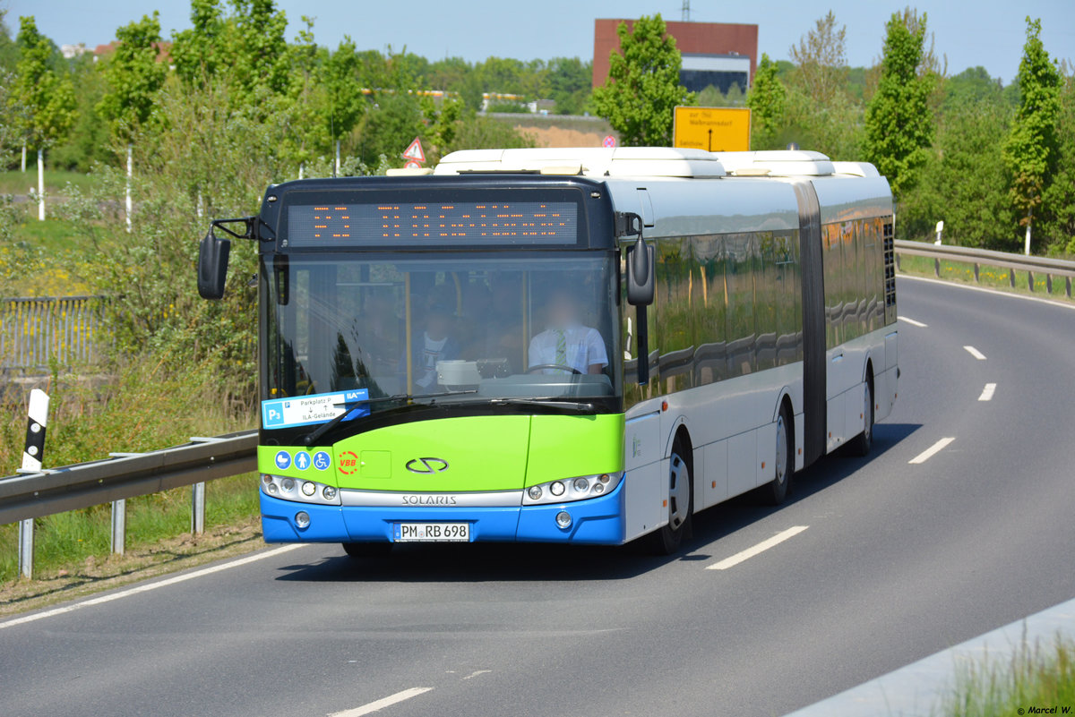 29.04.2018 | Brandenburg - Schönefeld (ILA) | Solaris Urbino 18 | regiobus Potsdam Mittelmark GmbH | PM-RB 698 |