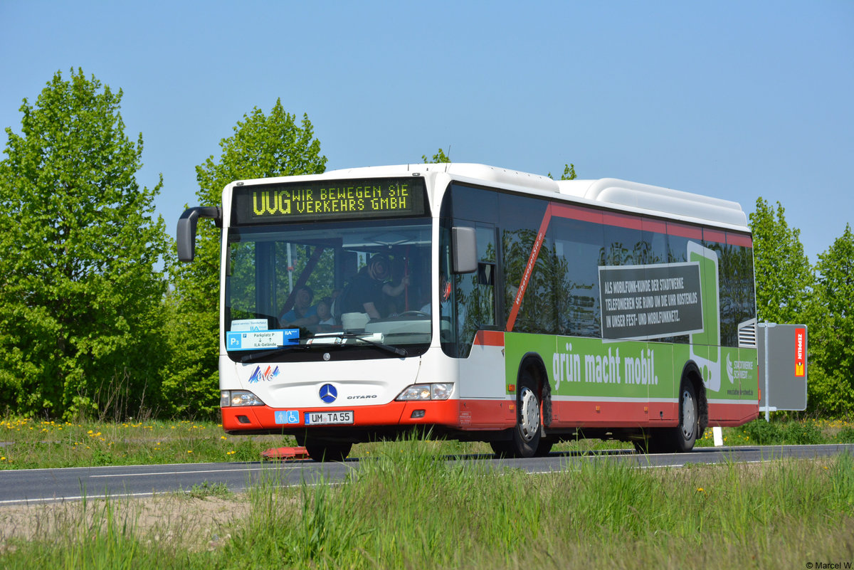 29.04.2018 | Brandenburg - Schönefeld (ILA) | Mercedes Benz Citaro I Facelift Ü LE | Uckermärkische Verkehrsgesellschaft mbH | UM-TA 55 | 