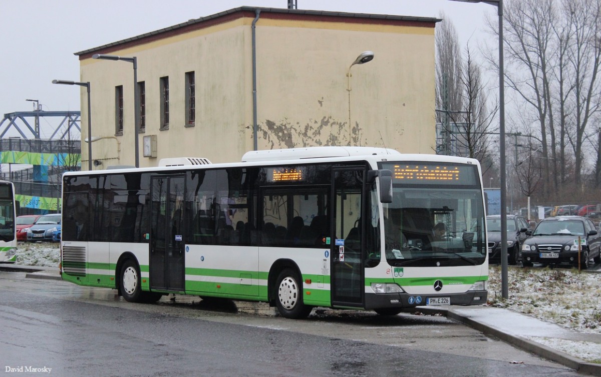 30. Januar 2015 ein Citaro Facelift Ü der VGBelzig am Brandenburger ZOB.