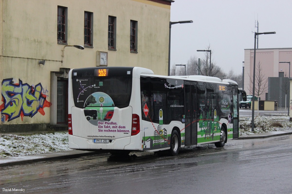 30. Januar 2015 ein Citaro C2Ü der VGBelzig am Brandenburger ZOB.