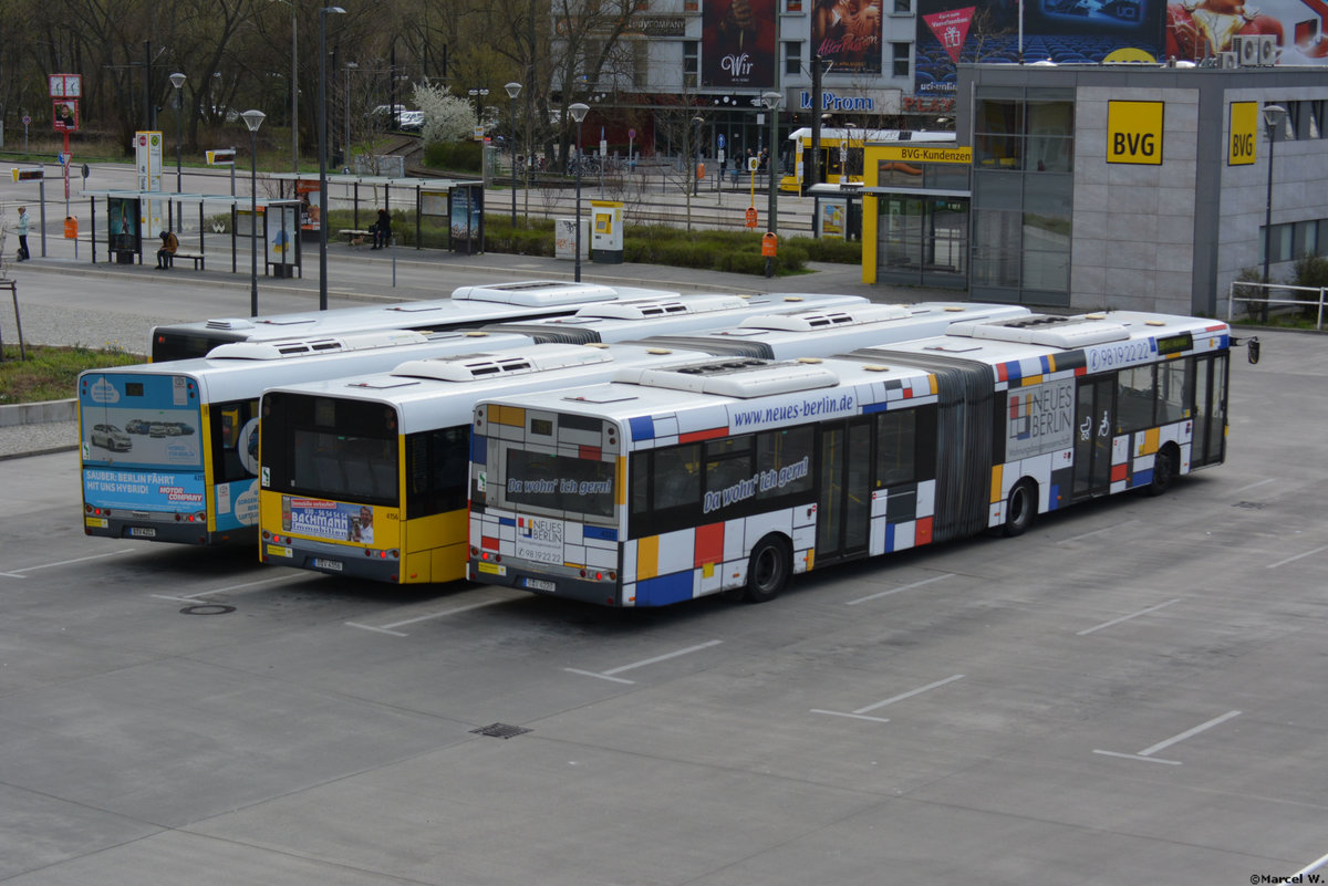 31.03.2019 | Berlin-Marzahn | BVG | B-V 4311 + B-V 4156 + B-V 4223 | Solaris Urbino 18 |