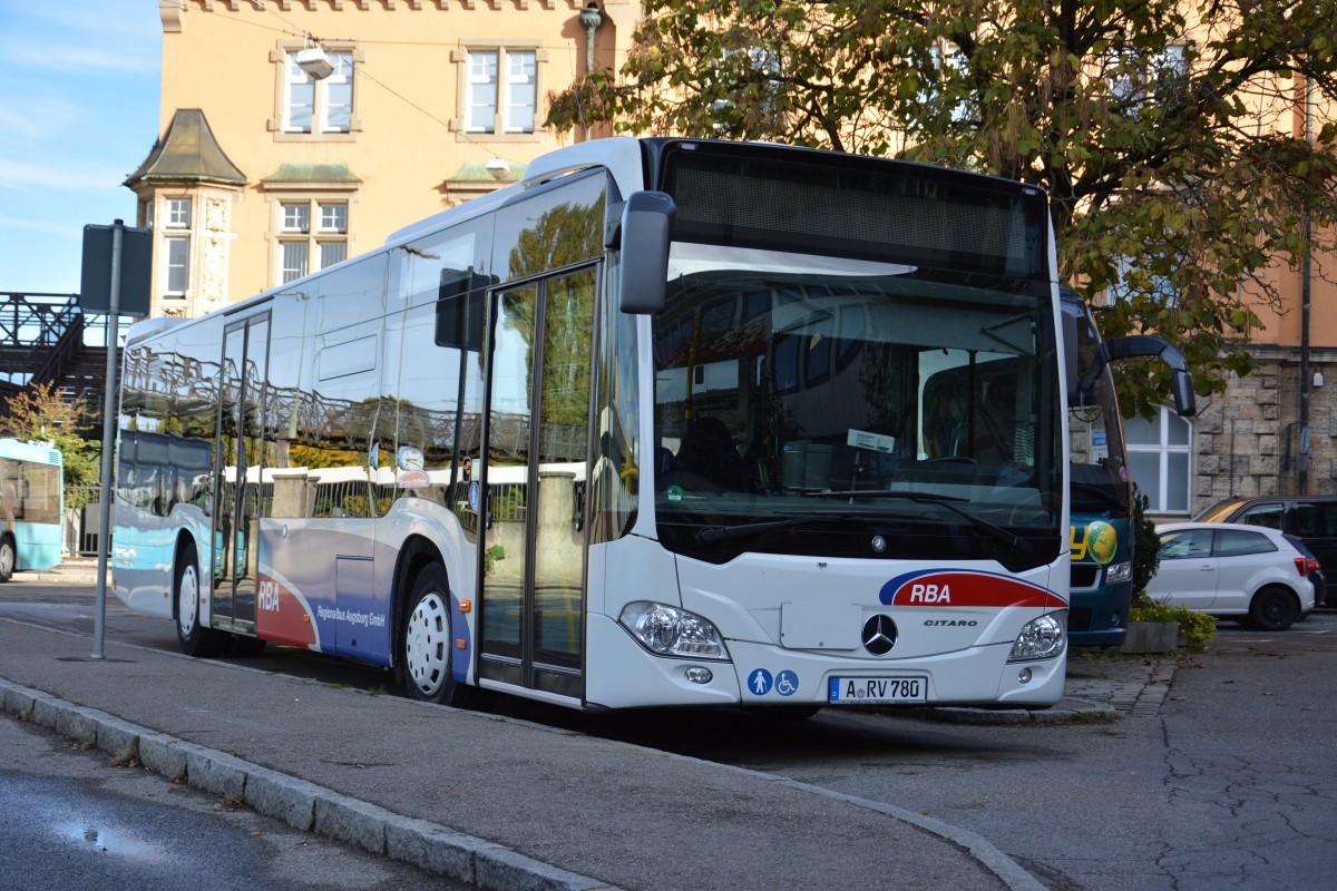 A-RV 780 (Mercedes Benz Citaro der 2. Generation / RBA) steht am 06.10.2015 am Busbahnhof in Lindau.