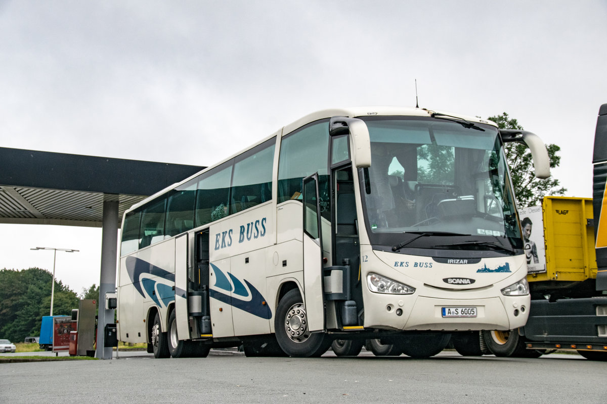 A-S 6005 der Eurobus Rent & Leas aus Schwabmünchen (ex. EKS Buss Vara XNE 937) am 27.06.2016 in Belgien auf dem Rasthof Groot Bijgaarden Noord