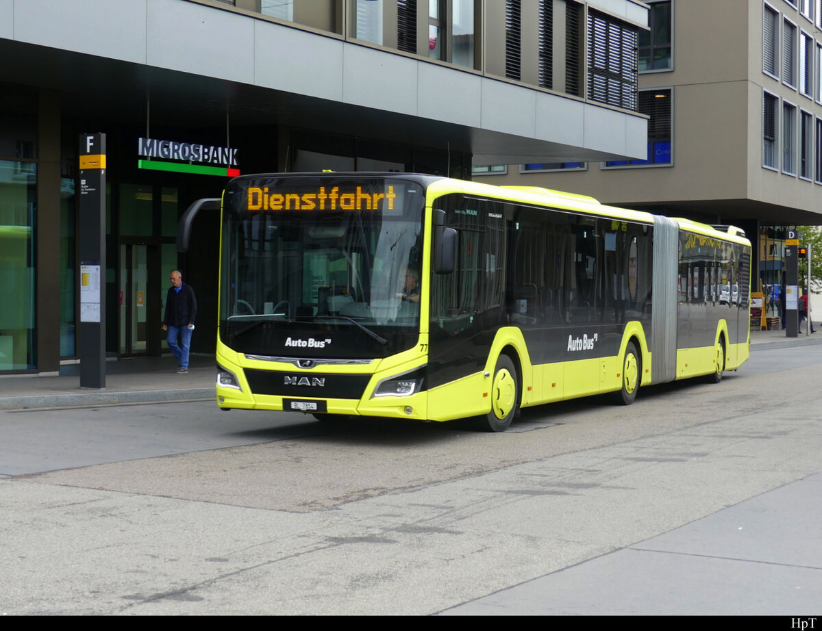 AAGL / AutoBus ag - MAN Lion`s City Hybrid  Nr.77  BL  7854 unterwegs in Liestal am 20.09.2021