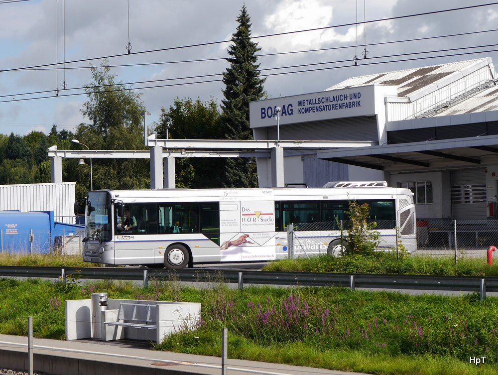 AAGR - Irisbus Nr.57  unterwegs bei der SBB Haltestelle in Rothenburg am 24.08.2014