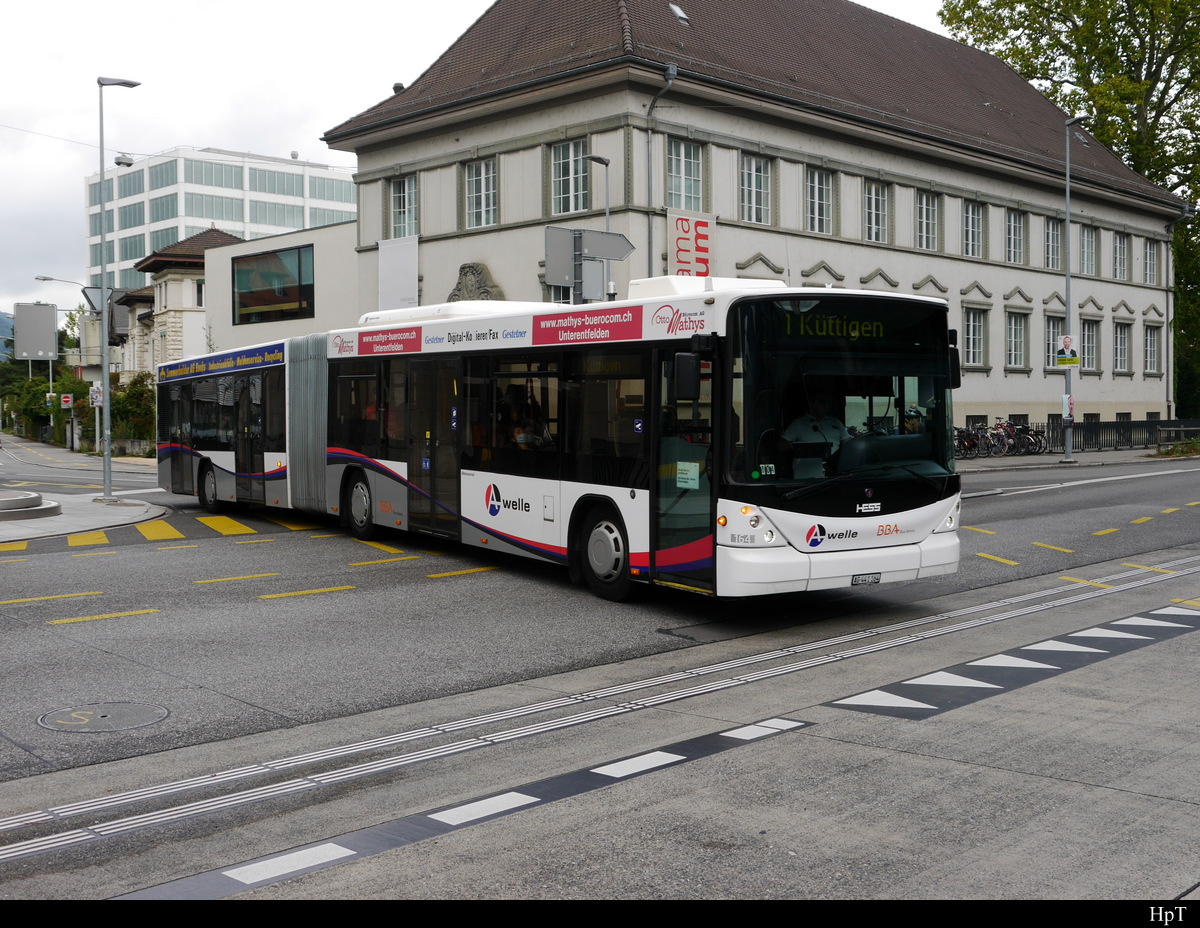 AAR - Scania-Hess Nr.164  AG 441164 unterwegs in der Stadt Aarau am 23.09.2020