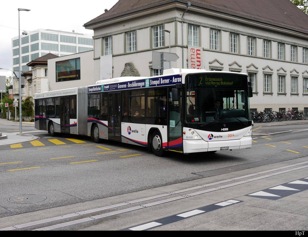 AAR - Scania-Hess Nr.169  AG 374169 unterwegs in der Stadt Aarau am 23.09.2020