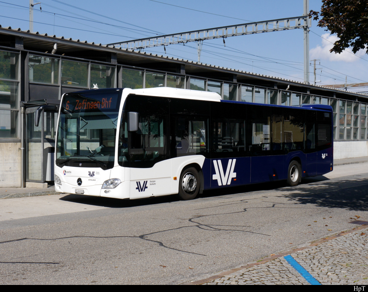 Aargau Verkehr - Mercedes Citaro AG 484830 unterwegs auf der Linie 6 beim Bahnhof Rothrist am 18.9.2018