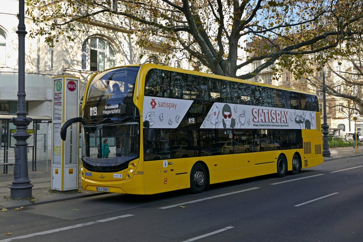 ADL Enviro 500 (DL21) 3560 der BVG Berlin, im Januar 2022.