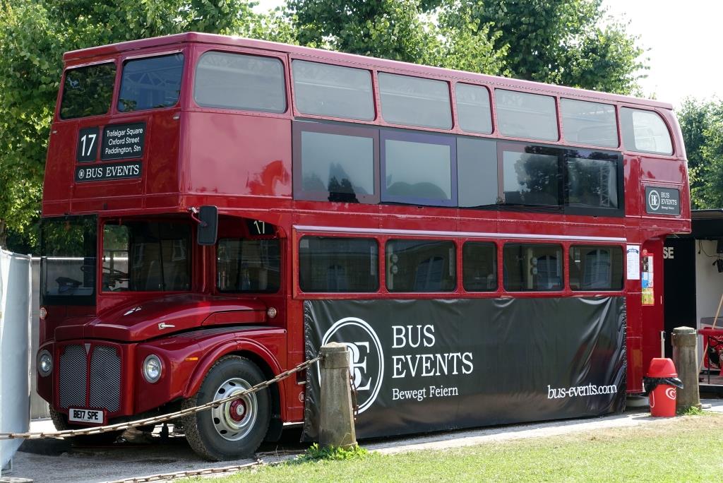 AEC Routemaster, Umbau von Spectra GmbH für bus-events.com, Karlsruhe 04.08.2018