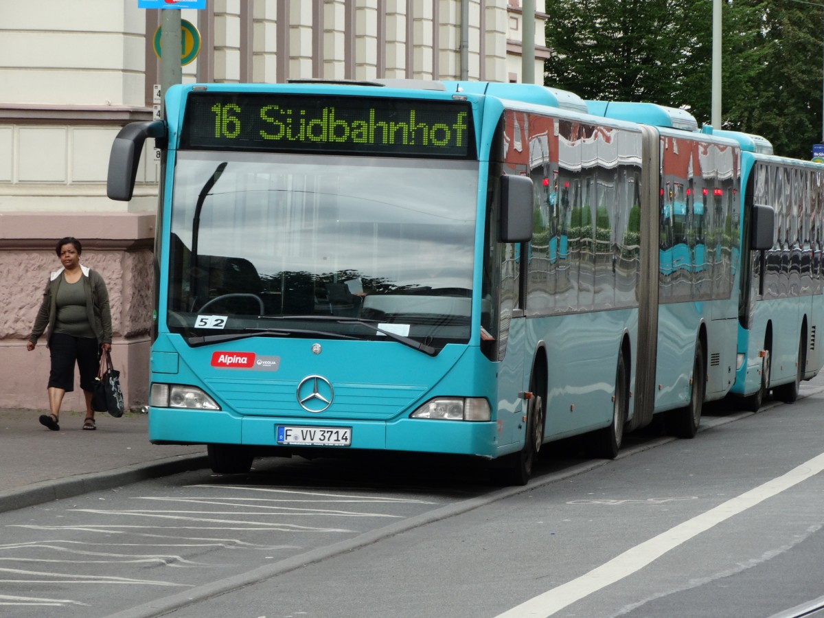 Alpina Veolia Mercedes Benz Citaro C1 G am 24.05.14 als SEV (Schienenersatzverkehr)auf der Linie 16 in Frankfurt am Main Süd Bhf 