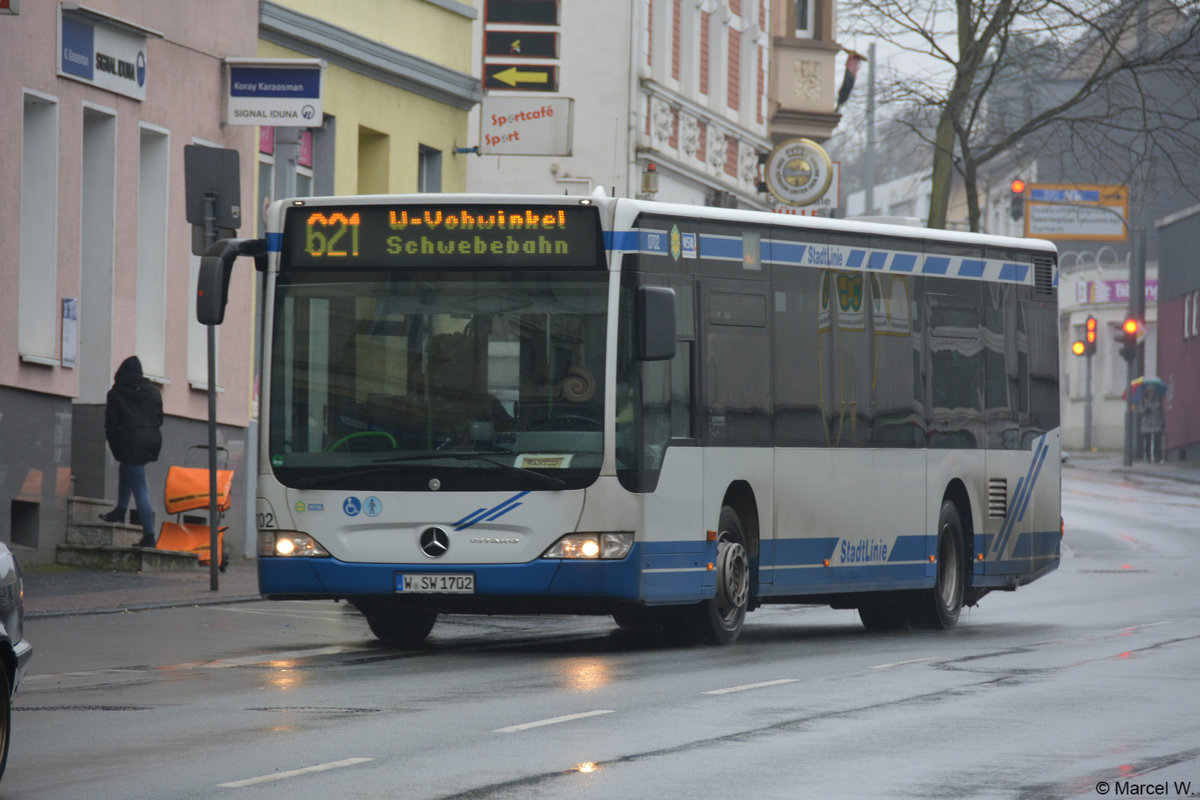 Am 10.02.2018 wurde W-SW 1702 in Wuppertal gesichtet. Aufgenommen wurde ein Mercedes Benz Citaro Facelift.
