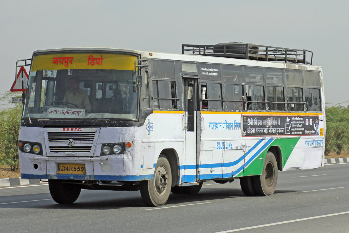 Ashok Leyland, 17.Februar 2017, Jaipur Kishangarh Expressway, Rajasthan, Indien.