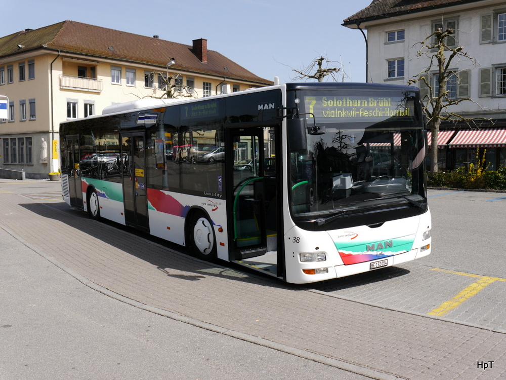 asm - MAN Lion`s City  Nr.38  BE  132054 unterwegs auf der BSU Linie 7 in Herzogenbuchsee am 30.03.2014