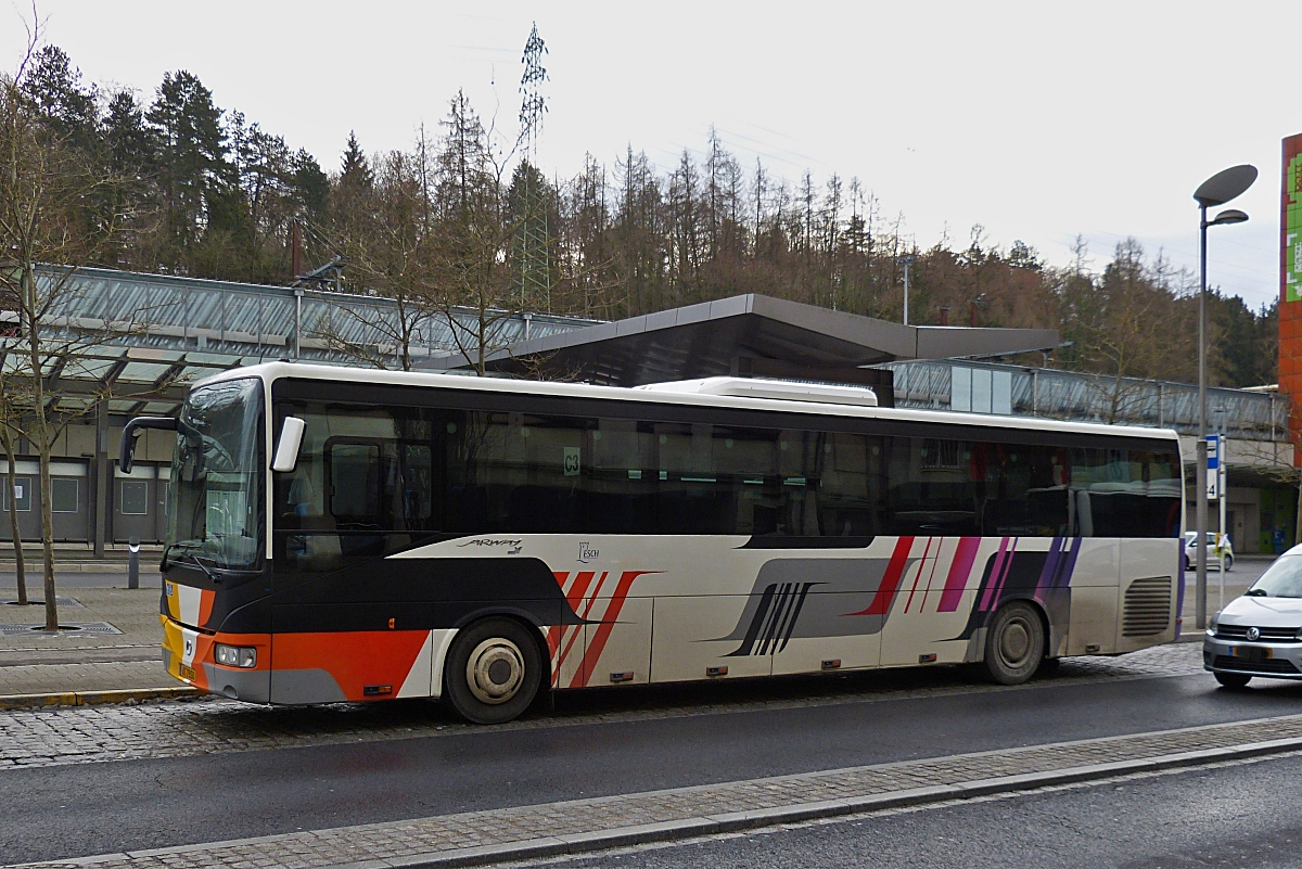 AT 7950, Irisbus Arway der Stadt Esch, aufgenommen am Bahnhof von Esch - Alzette.  20.01.2021
