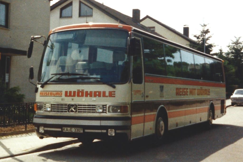 Aus den 80-er Jahren: Setra S 215 H  Wöhrle , in Bretten