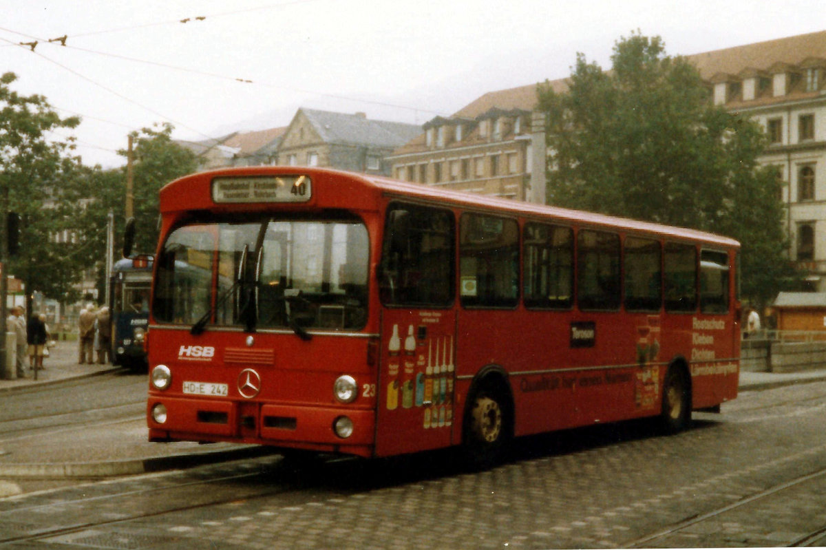 Aus den 90-er Jahren: Mercedes O 305  HSB , Heidelberg