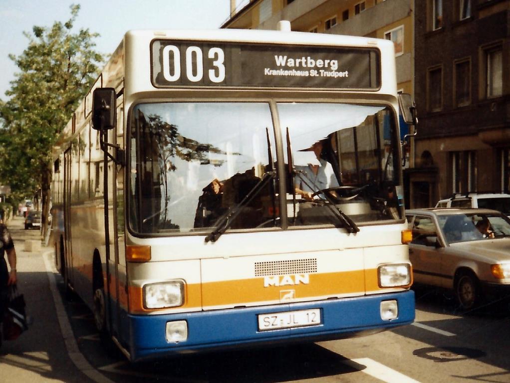 Aus dem Archiv: MAN SL 202 Vorführwagen, Pforzheim 1988