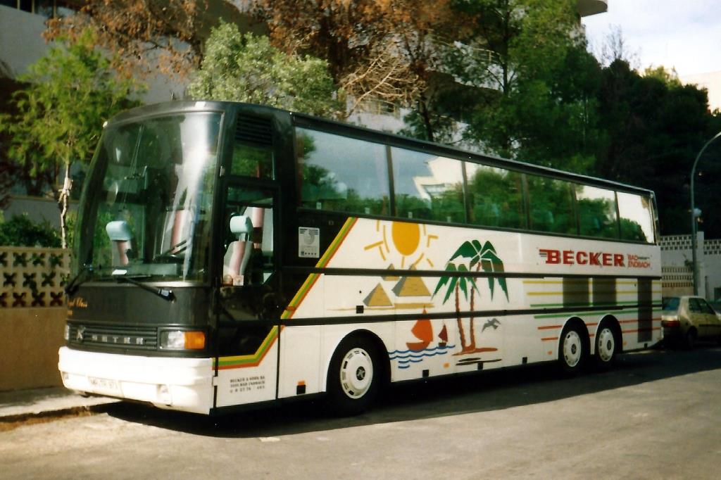Aus dem Archiv: Setra S 215 HDH  Becker , Salou/Spanien 90-er Jahre