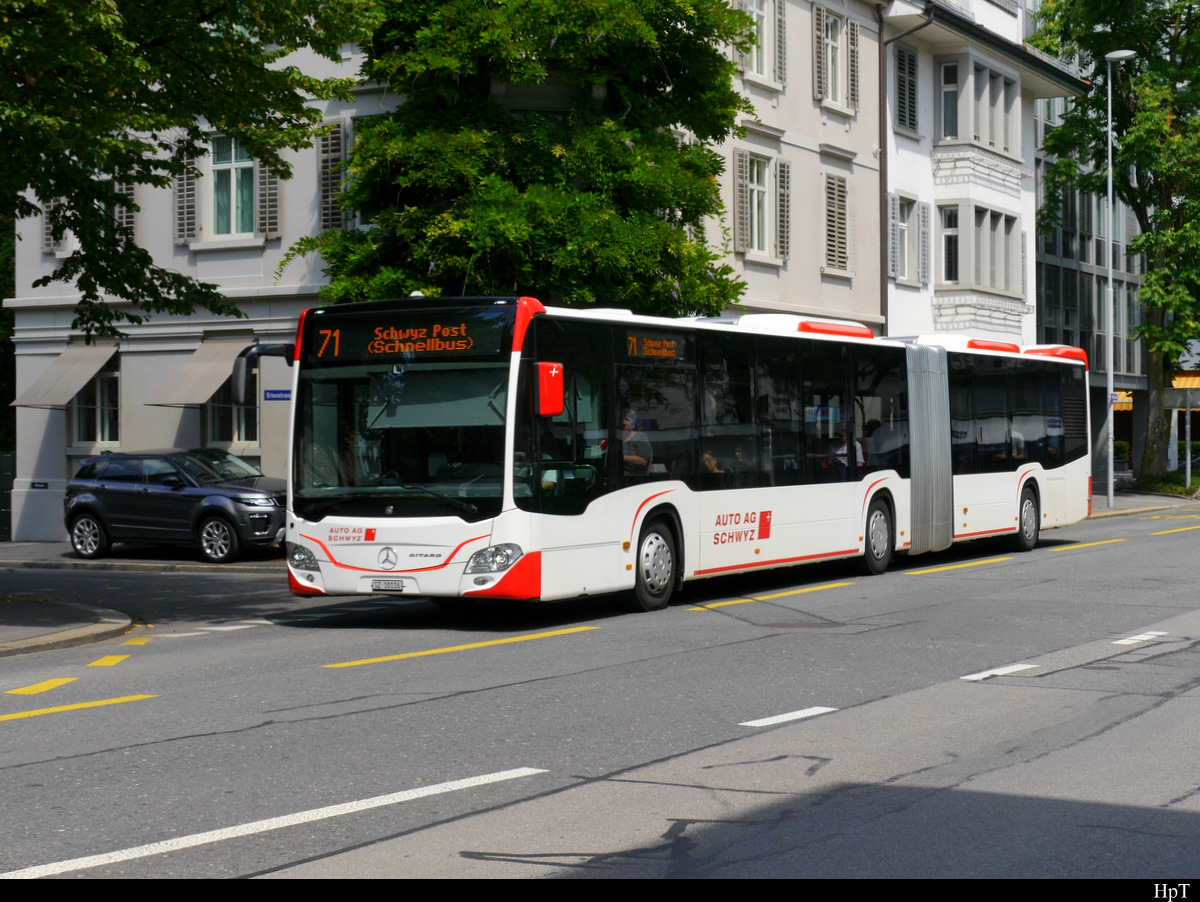 Auto AG Schwyz - Mercedes Citaro  SZ  10116 unterwegs in Zug am 03.08.2019