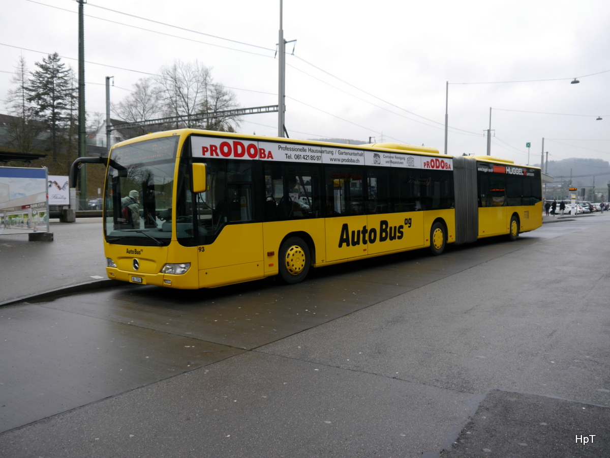 AutoBus AG Liestal - Mercedes Citaro Nr.93  BL 7343 bei den Bushaltestellen vor dem Bahnhof in Liestal am 23.12.2017