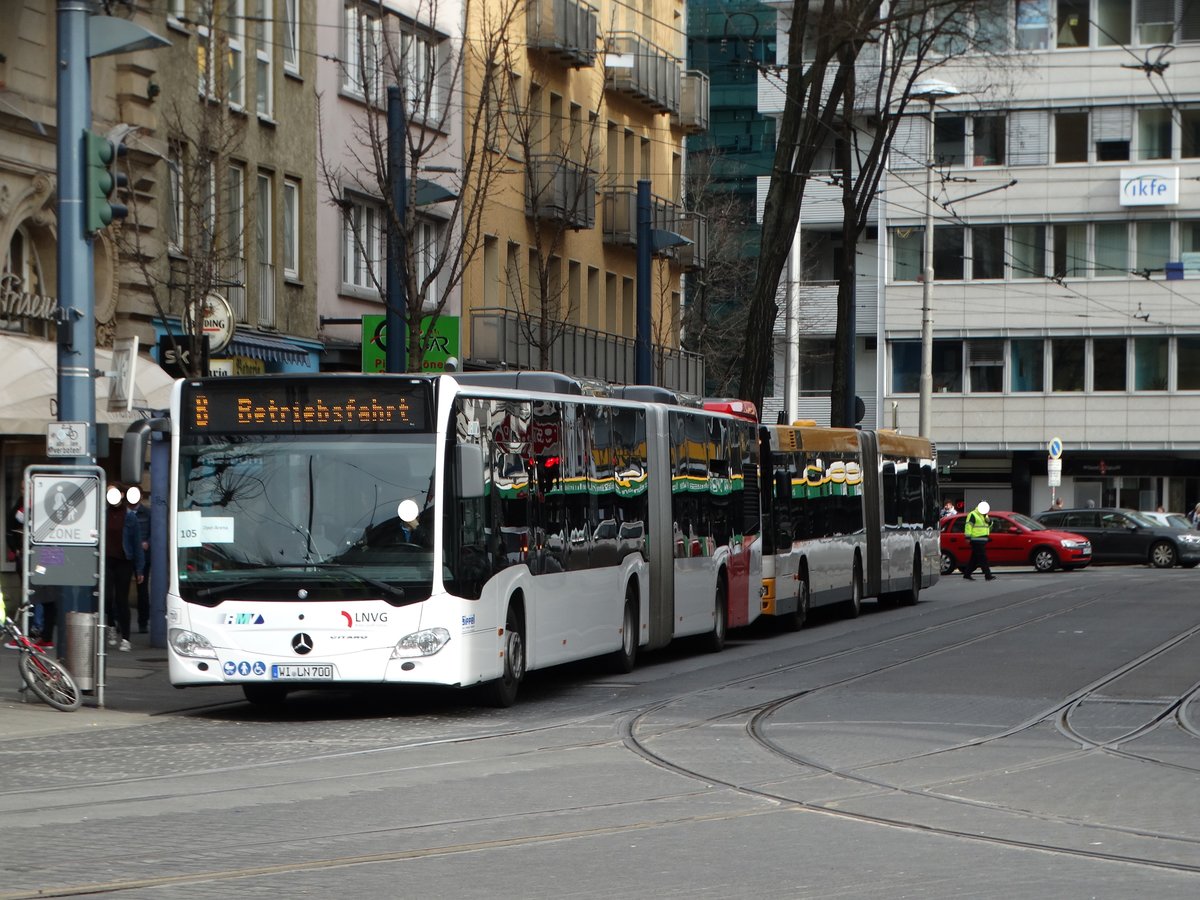 Autobus Sippel Mercedes Benz Citaro 2 G am 04.03.17 als Arena Linie zum Mainz 05 Fußballspiel 