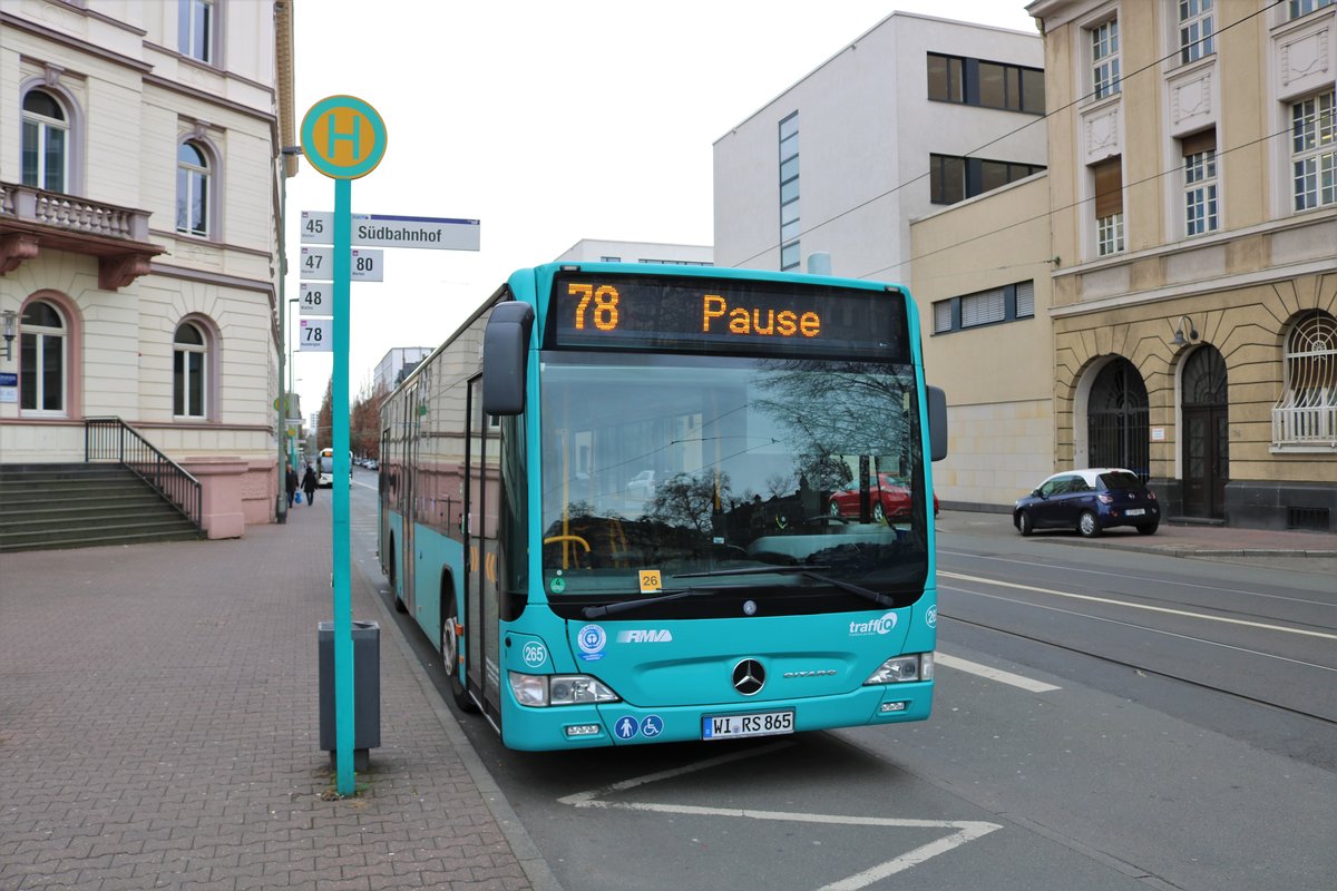 Autobus Sippel Mercedes Benz Citaro 1 Facelift am 09.03.19 in Frankfurt am Main Südbahnhof
