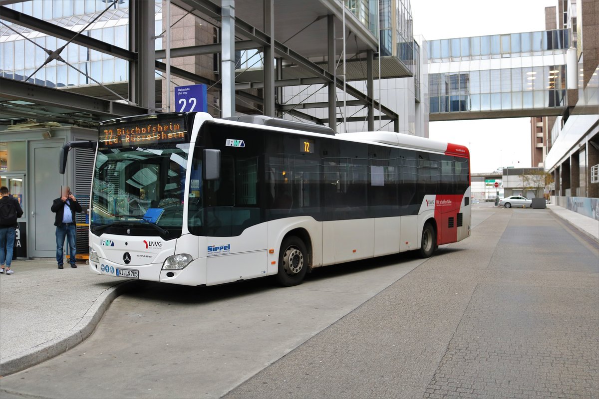Autobus Sippel Mercedes Benz Citaro 2 am 17.10.19 am Flughafen Frankfurt am Main 