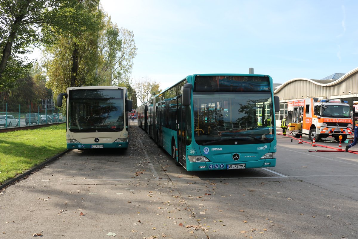 Autobus Sippel Mercedes Benz Citaro 1 Facelift am 26.10.19 auf dem Betriebshof bei einer öffentlichen Feuerwehr Übung 