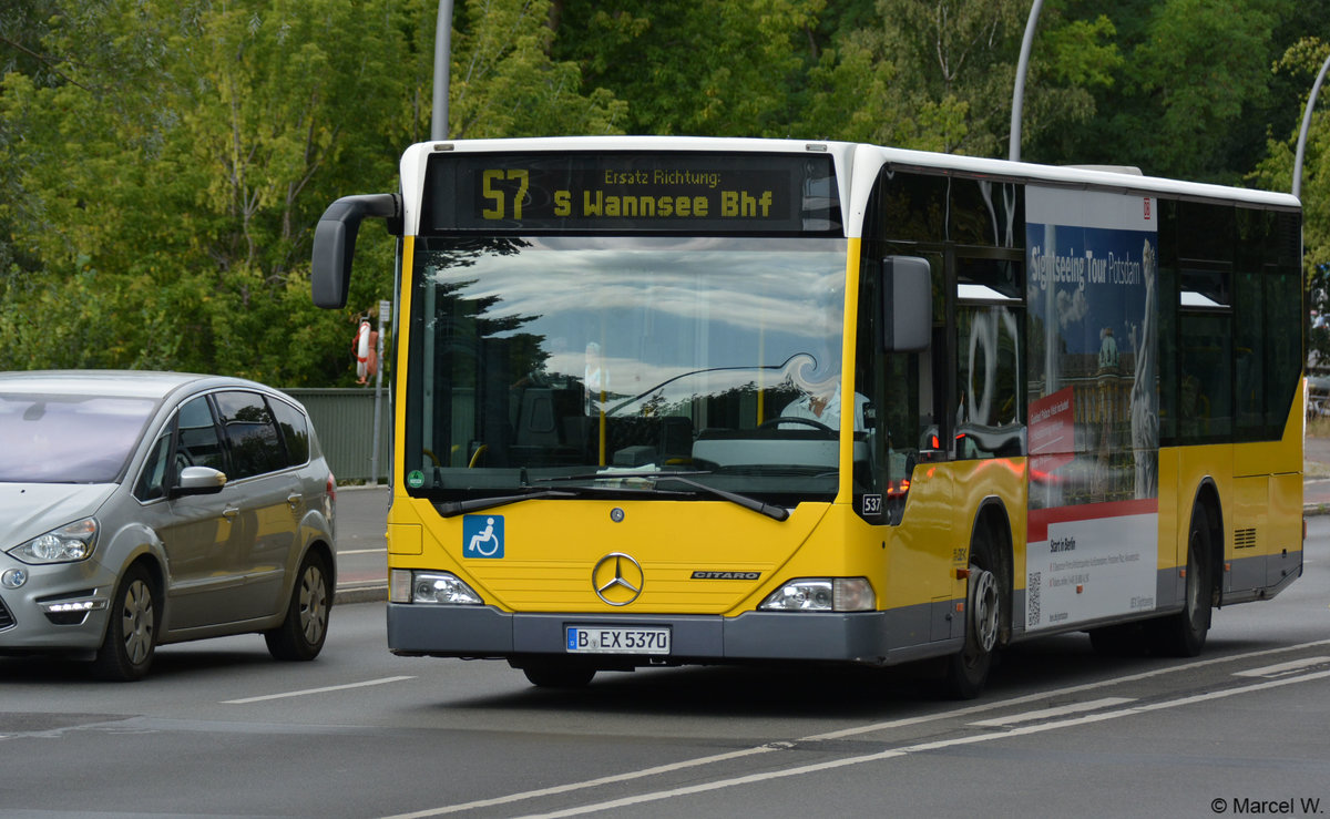 B-EX 5370 ist am 05.08.2018 für die S-Bahn Berlin GmbH als SEV unterwegs. Aufgenommen wurde ein Mercedes Benz Citaro / Bahnhof Wannsee.