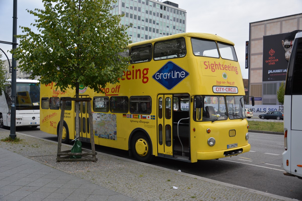 B-VM 627H (Büssing DE65) steht am 21.08.2014 Berlin Alexanderplatz.
