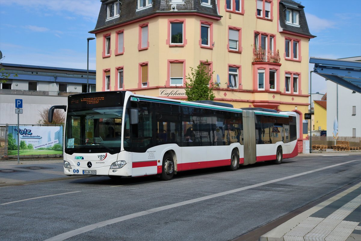 Balser Reisen Mercedes Benz Citaro 2 G als SEV für die S6 am 18.04.20 in Bad Vilbel Bhf 